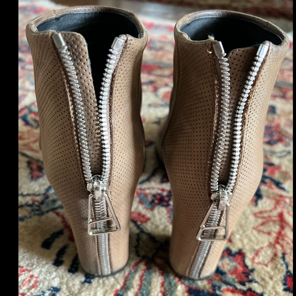 BALENCIAGA Perforated Suede Peep-Toe Booties - Size IT 39 | US 9 - Picture 4 of 12